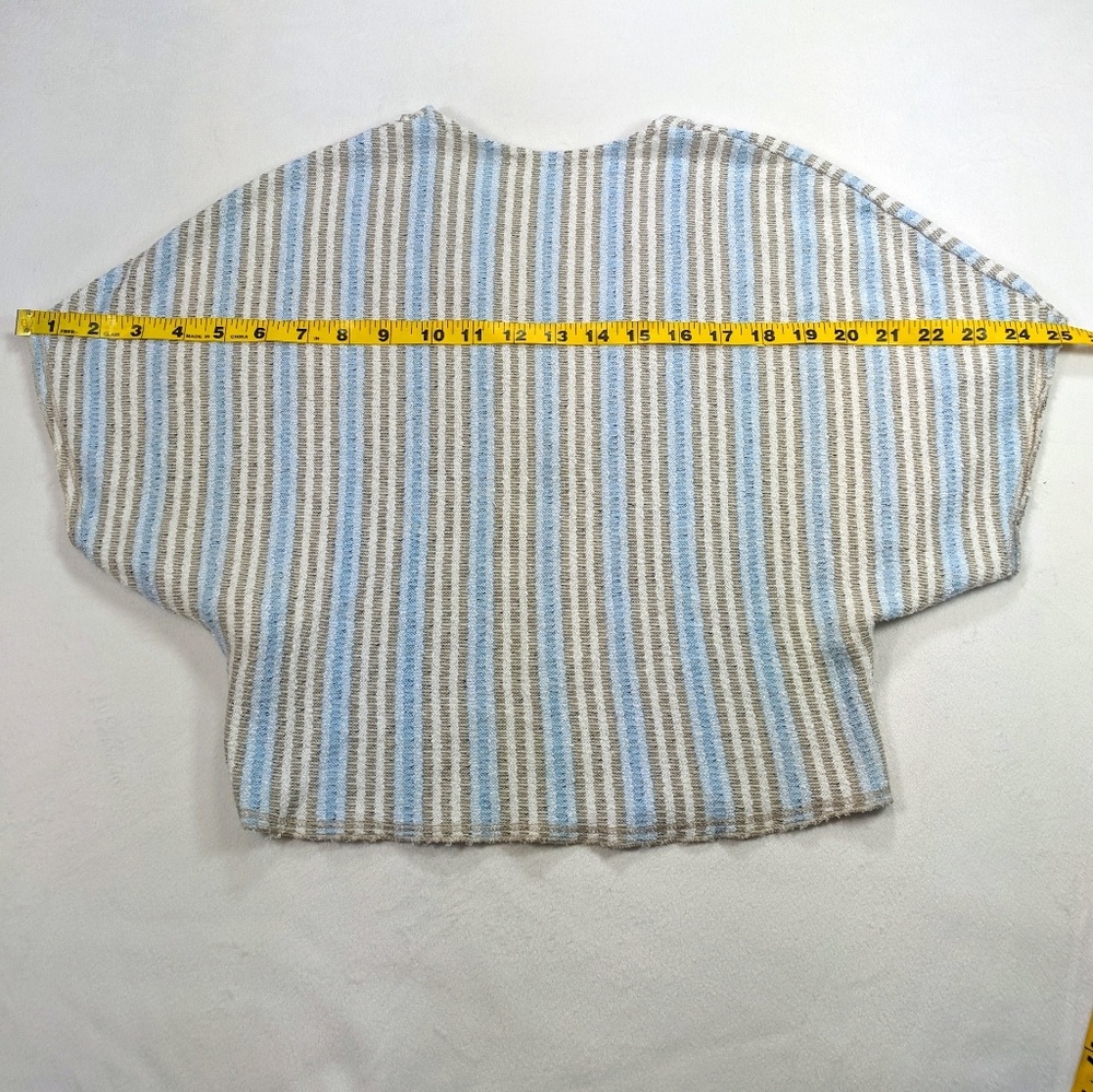 Zara Trafaluc striped short sleeve loose crop top - Picture 3 of 8